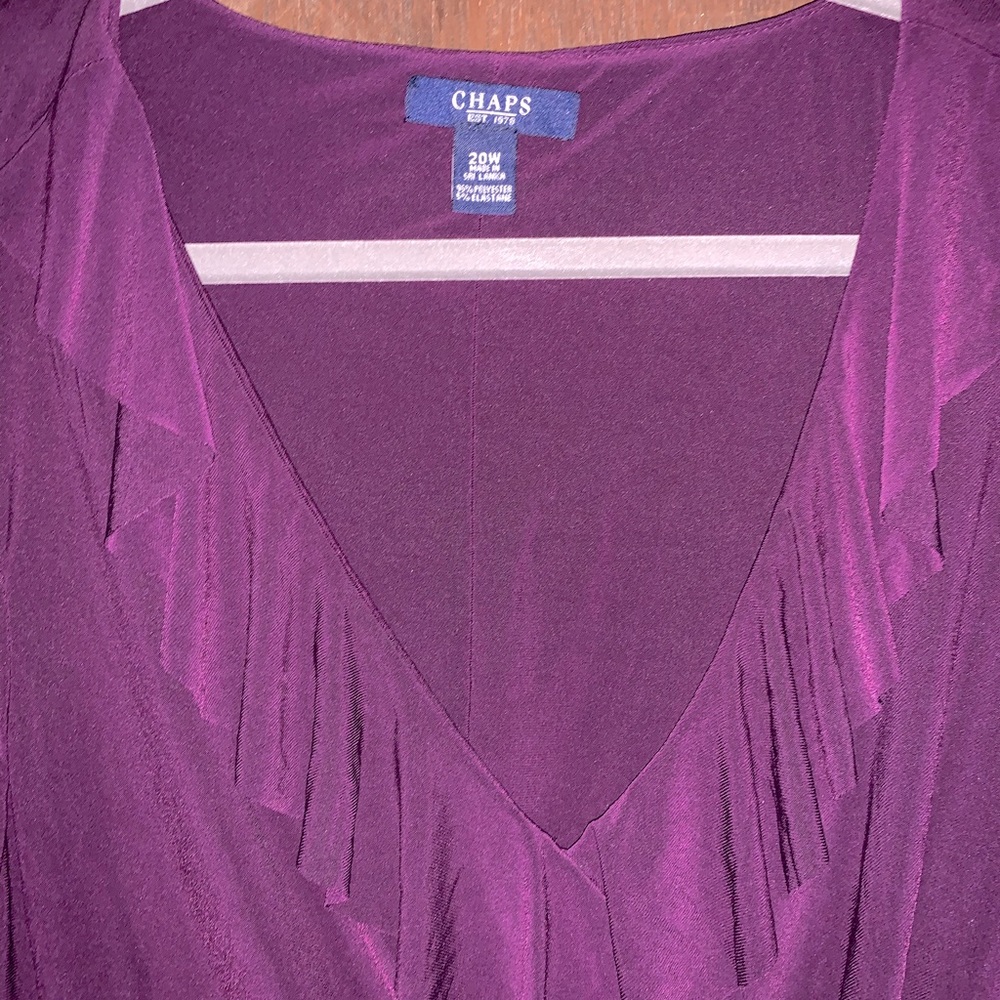 Ruffled plum knee length dress